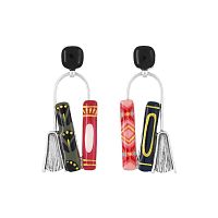 Серьги TARATATA, Romans, асимметрия,цветная смола, золотая краска, TT-H25-01904-10M серебристый