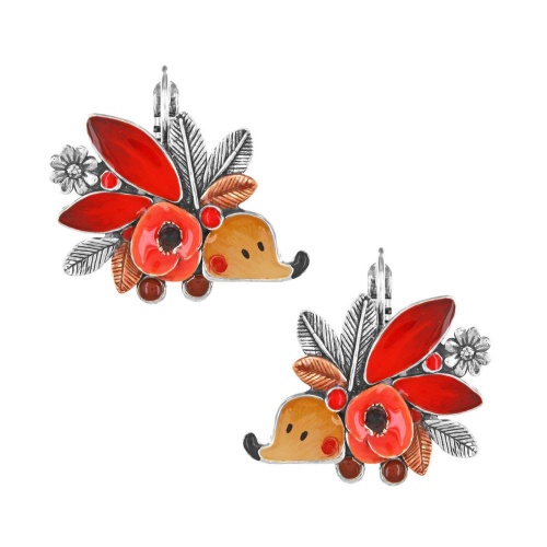 Серьги TARATATA, Mini, с цветной смолой и стеклянными бусинами, TT-T26-07730-103 красный