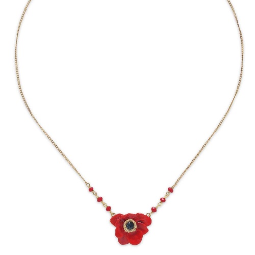 Колье Franck Herval, Scarlet, стеклянные бусины, Swarovski, смола, FH26.2-15-64711 красный фото 2