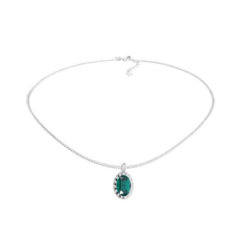 Колье Qudo TIVOLA UNICA big (S/P) Emerald 3cm, 420548