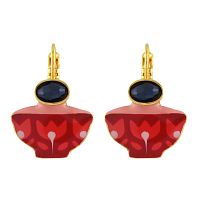 Серьги TARATATA, Cannelle, с цветной смолой и стеклянными бусинами, TT-E24-01701-203 розовый