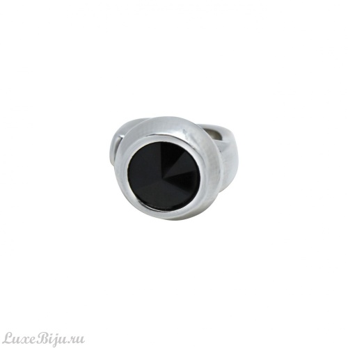 Кольцо Tra-la-ra, Destellos, незамкнутое, с кристаллом Swarovski, TLR21-181P301 черный