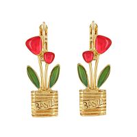 Серьги TARATATA, Basilic, с цветной смолой, TT-T23-04715-203 красный