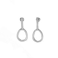 Серьги Dansk Copenhagen, Elysian, с овалом, DNSK25.1-3C2501014 серебристый