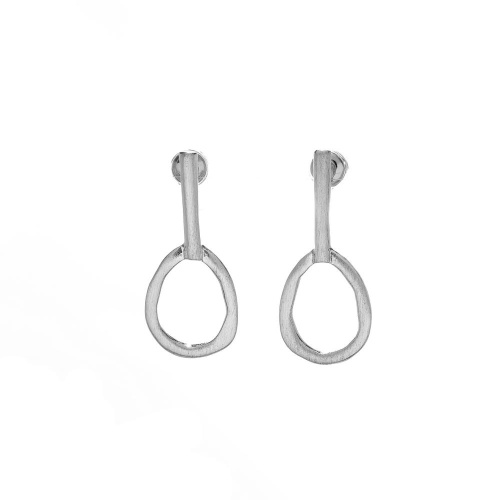 Серьги Dansk Copenhagen, Elysian, с овалом, DNSK25.1-3C2501014 серебристый