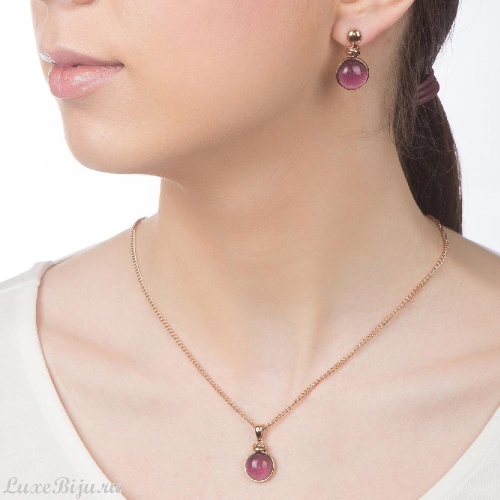 Серьги Qudo Caneva Big purpur 312770 R/RG фото 2