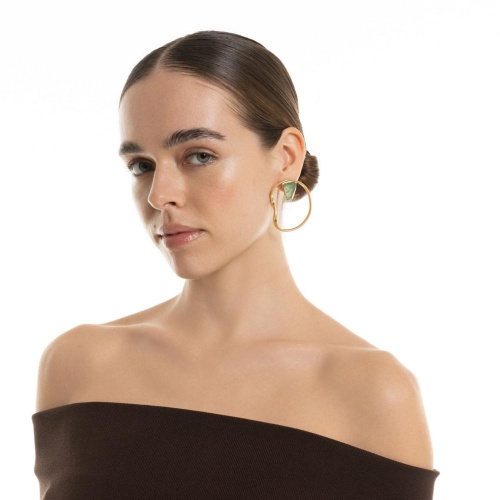 Серьги Katerina Vassou, Improvisation, с кварцем, KV26.1-406151G мятный фото 2