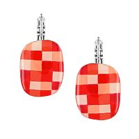 Серьги TARATATA, Gomme, с цветной смолой и узорами, TT-W25-03726-103 красный