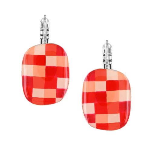 Серьги TARATATA, Gomme, с цветной смолой и узорами, TT-W25-03726-103 красный