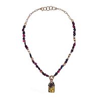 Колье Alcozer&J, яшма, гранат, кристаллы Swarovski, AL-C78AK21-R бордовый