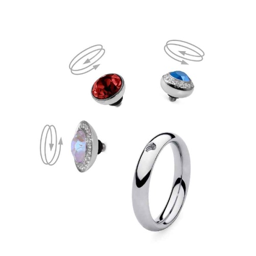 Кольцо - база Qudo Basic small silver 15.9 мм 627040 S фото 2