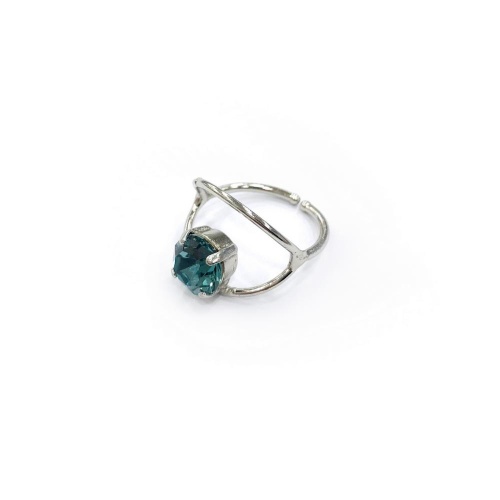 Кольцо Catherine Bijoux, Starlight, разъемное, с кристаллом, CB25.1-5402DS синий