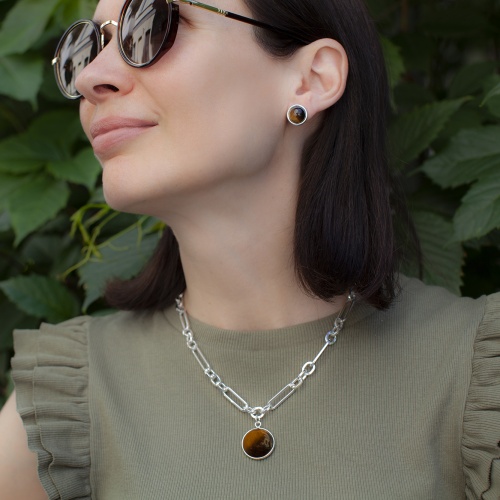 Колье Fiore Luna TIGER EYE, LN5147 BR/S фото 4