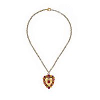 Колье Celeste G, с сердцем и кристаллами Swarovski, CS26.1-1105 красный
