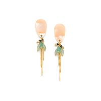Серьги Nature Bijoux, Menthe a l`eau, авантюрин, перламутр, бисер, яшма, NB23.1-12-78126 бежевый