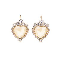 Серьги Celeste G, с сердцем и кристаллами Swarovski, CS26.1-1548 белый
