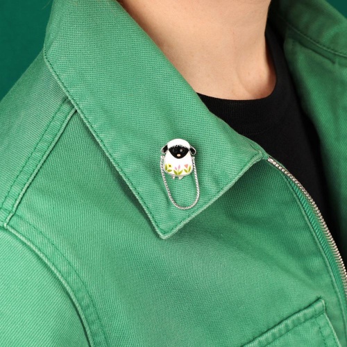 Брошь TARATATA, Hop, с цветной смолой и стразами, TT-T25-05204-101 белый фото 4