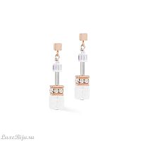 Серьги Coeur de Lion White-Rose Gold, 3018/21-1425