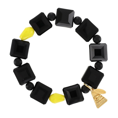 Браслет TARATATA, Glam Rock, стрейч, со стеклянными бусинами, TT-H23-08307-202 черный фото 4