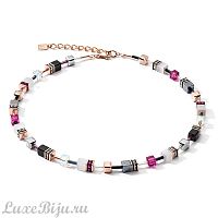 Колье Coeur de Lion White&Pink Rose Gold, *4013/10-0400