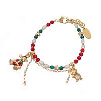 Браслет Lanzerotti, Mustang, жемчуг, малахит, чешское стекло, LZ-25.11-365 зеленый