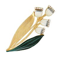 Брошь TARATATA, Amourette, с цветной смолой и стеклянными бусинами, TT-T23-02201-201 белый