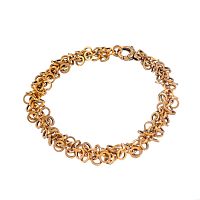 Браслет Alcozer&J, объемный, с кольцами, AL2512-B23AD22 золотистый