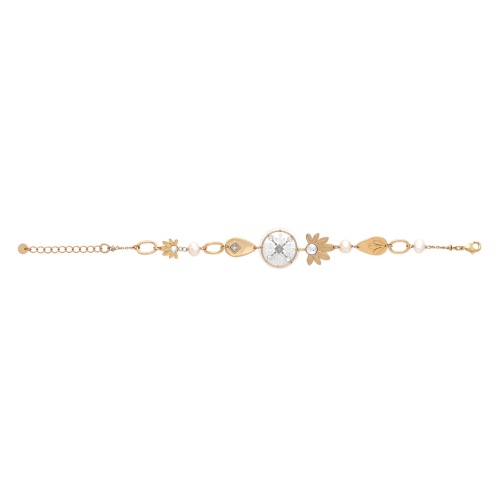 Браслет Franck Herval, Fiona, с жемчугом, перламутром и Swarovski, FH26.2-13-73463 золотистый фото 2
