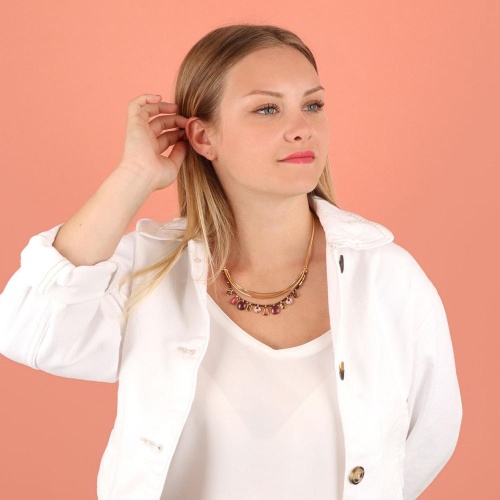 Колье TARATATA, Manufacture, со смолой и стеклянными бусинами, TT-W23-01102-203 красный фото 3