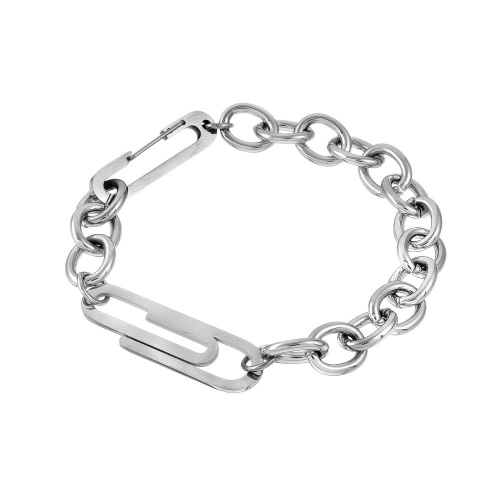 Браслет Moon Paris, Ringo, со вставкой в виде скрепки, MR-26.01-017 серебристый