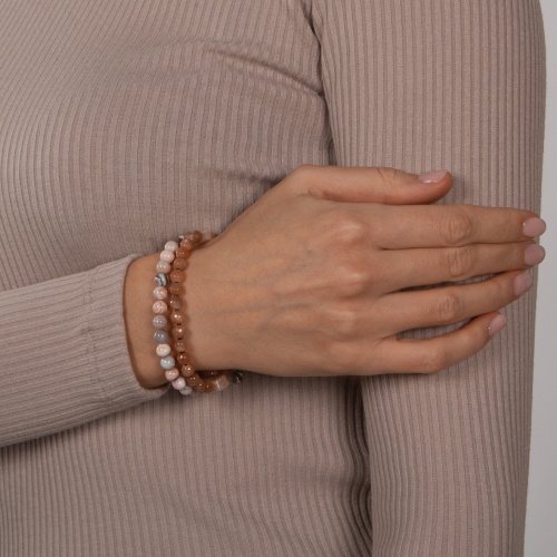 Браслет Lanzerotti, Alba, солнечник, агат, лунный камень, LZ-24.02-062 бежевый фото 2