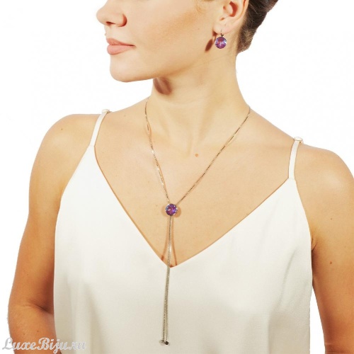 Серьги Fiore Luna Lavender Delite A1903.10 V/S фото 3