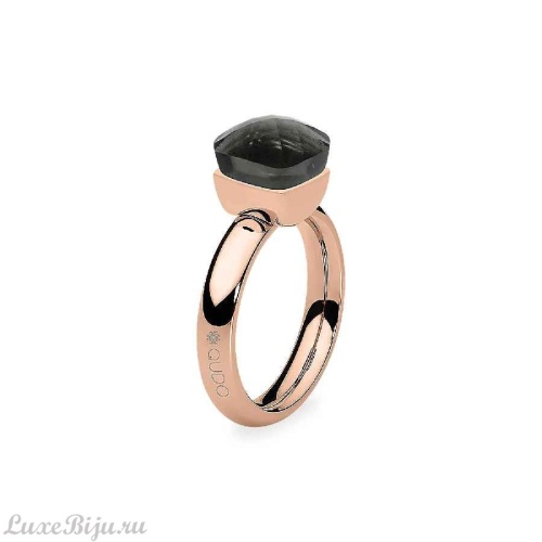 Кольцо Qudo Firenze smoky quartz 18.5 мм, 610132 BW/RG