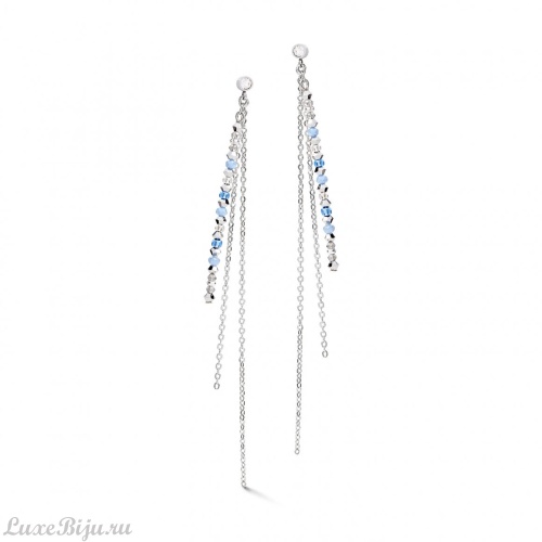 Серьги Coeur de Lion Silver-Light Blue 5040/21-0720