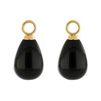 Шарм Coeur de Lionы на серьги Gold-Black, 0050/44-1316
