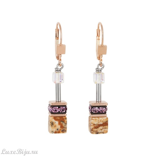 Серьги Coeur de Lion Lilac-Beige 4905/20-0836
