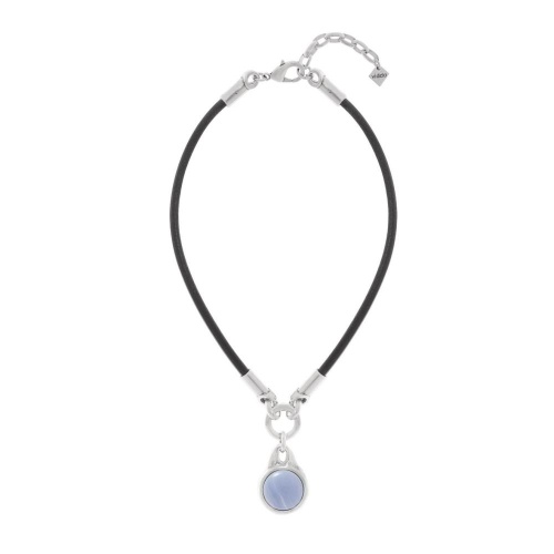 Колье VIDDA, Hera, кожаное, с халцедоном, VD25.1-02163202 голубой, 55см