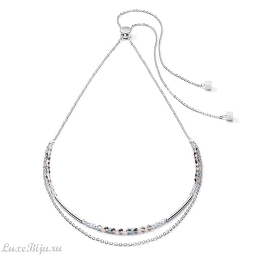 Колье Coeur de Lion Peach-Grey 5073/10-0229