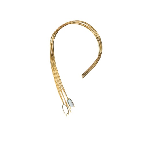 Колье Katerina Vassou, Hesperia, гривна, с жемчугом, KV26.1-308356G золотистый