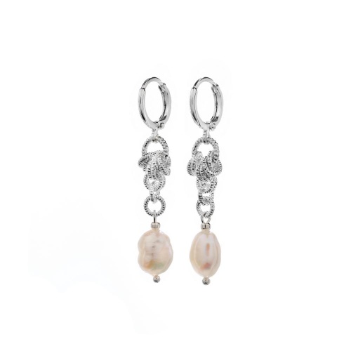 Серьги Lanzerotti, Rococo, с жемчугом, Бисмарк, LZ-26.07-240 белый
