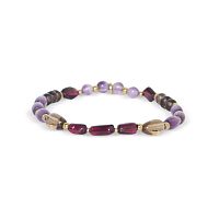 Браслет Nature Bijoux, Belle de nuit, гранат, дымчатый кварц, аметист, NB26.2-13-44710 фиолетовый