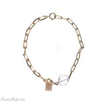 Колье Moon Paris, Ringo, с горным хрусталем, MR-21.04-023 золотистый