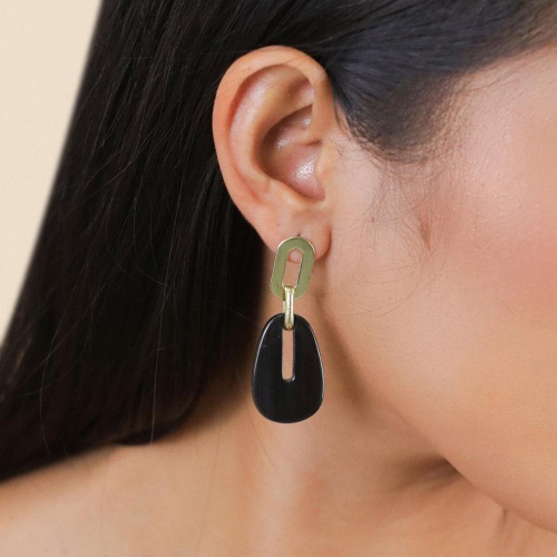 Серьги Nature Bijoux, Sicilia, с подвеской из рога, NB25.2-12-90366 черный фото 3