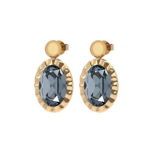 Серьги Qudo TIVOLA UNICA big (G/P) Silver night 2,65cm, 332115