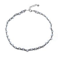 Колье Lanzerotti, Glicine, с кошачьим глазом и гематитом, LZ-24.04-177 серебристый