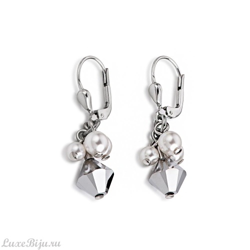 Серьги Coeur de Lion White 4871/20-1400