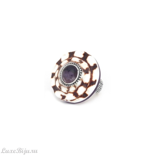 Кольцо Nature Bijoux, St.Barth, с аметистом и ракушкой, NB24.2-19-25180 фиолетовый