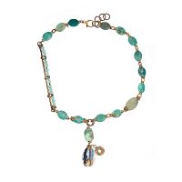 Колье Alcozer&J, с амазонитом, AL-C58BS22-R зеленый