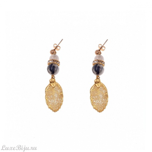 Серьги Ester Bijoux Барвинок F654C-G BR