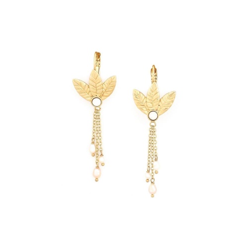 Серьги Franck Herval, Merry, с кристаллом Swarovski и жемчугом, FH24.2-12-68955 золотистый